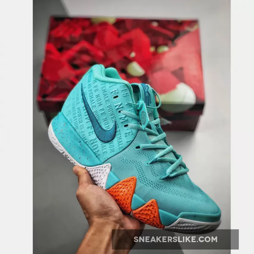 Nike Kyrie 4 'Power Is Female' Light Aqua/Neo Turquoise 943806-402 Brand New