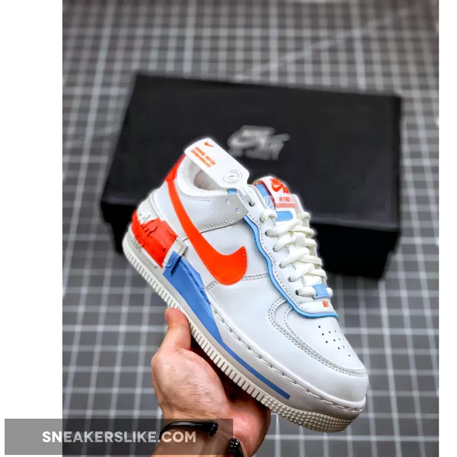 Nike Air Force 1 Shadow Summit White Team Orange WMNS CQ9503-100 Air Force Orange White