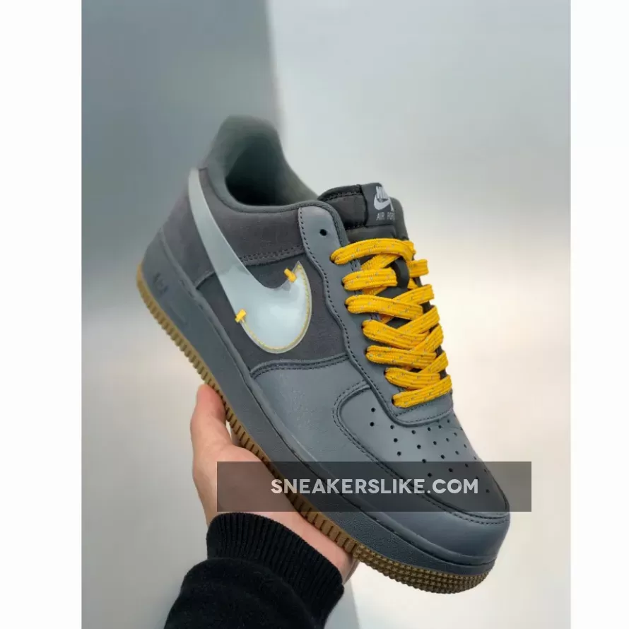 Nike Air Force 1 Low Cool Grey Yellow CQ6367-001 / air force cool