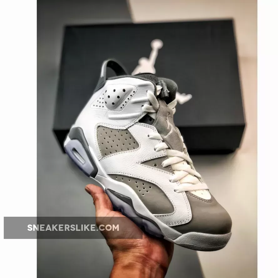 Air Jordan 6 White/Medium Grey-Cool Grey CT8529-100 all grey jordan 6