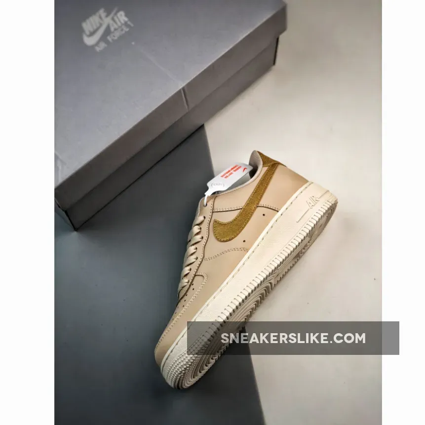 Nike Air Force 1 Low Gold Swoosh Beige DQ7569-102 / golden air force 1