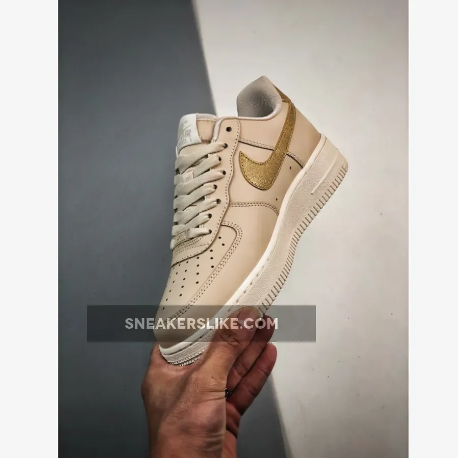 Nike Air Force 1 Low Gold Swoosh Beige DQ7569-102 / golden air force 1