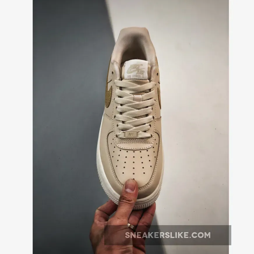 Nike Air Force 1 Low Gold Swoosh Beige DQ7569-102 / golden air force 1