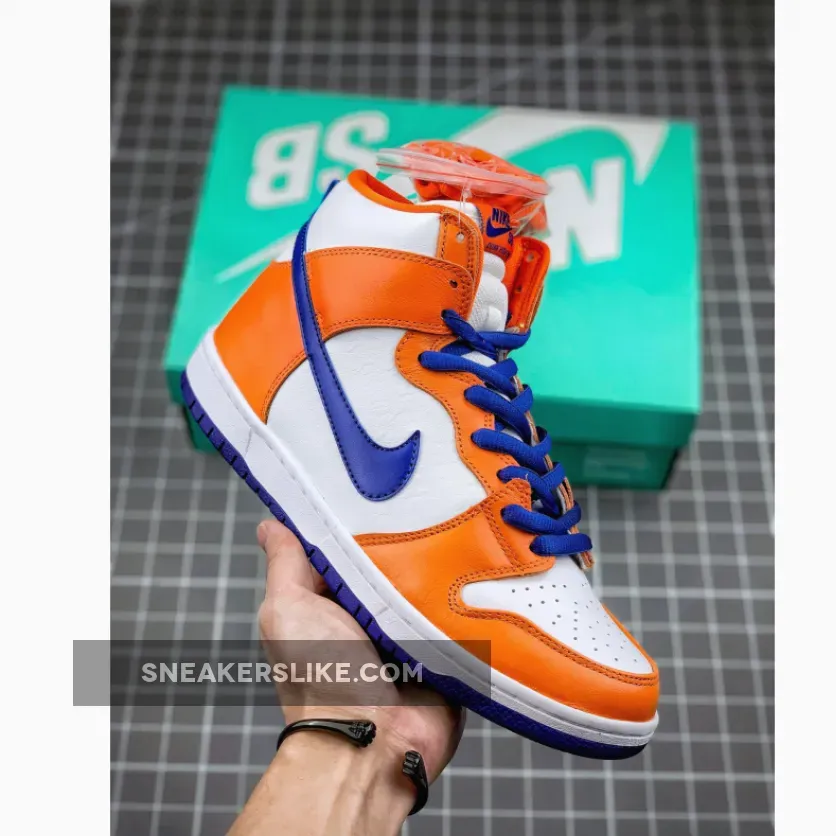 Women Nike SB Dunk High Danny Supa AH0471-841 / orange and blue dunks high