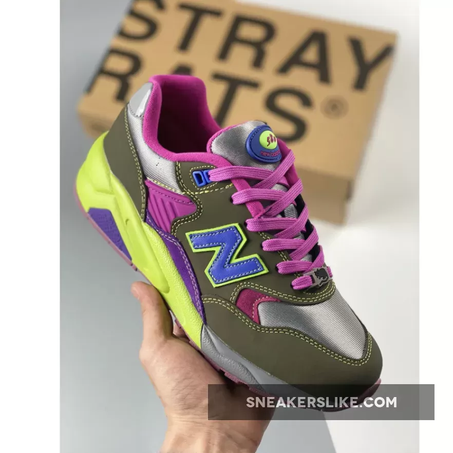 Stray Rats x New Balance 580 Dark Moss/Cosmic Grape / new balance 580 stray rats