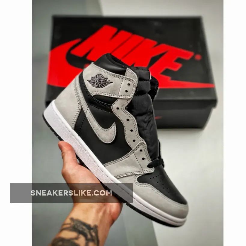 Air Jordan 1 High OG 'Shadow 2.0' Black/Light Smoke Grey-White nike shadow 2.0