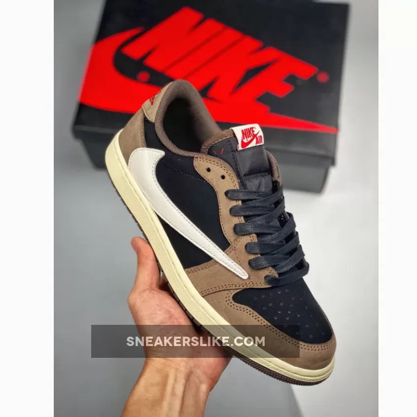 Air Jordan 1 Low Travis Scott BLACK/SAIL-DARK MOCHA/UNIVERSI AJ1 / travis scott x air jordan 1 retro low mocha