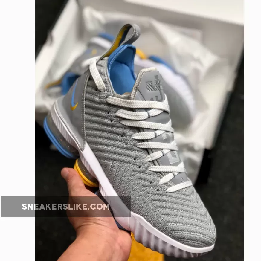 Nike LeBron 16 'MPLS' Wolf Grey/White-University Blue / lebron 16 white