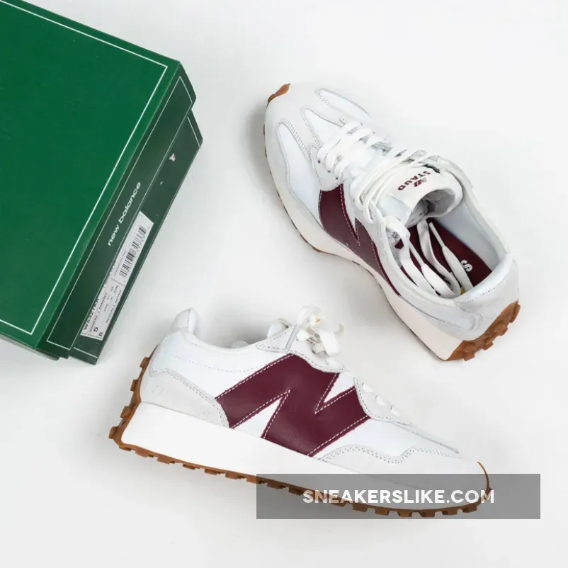 New Balance 327 Moonbeam Burgundy WS327KA - new balance 327 men's grey