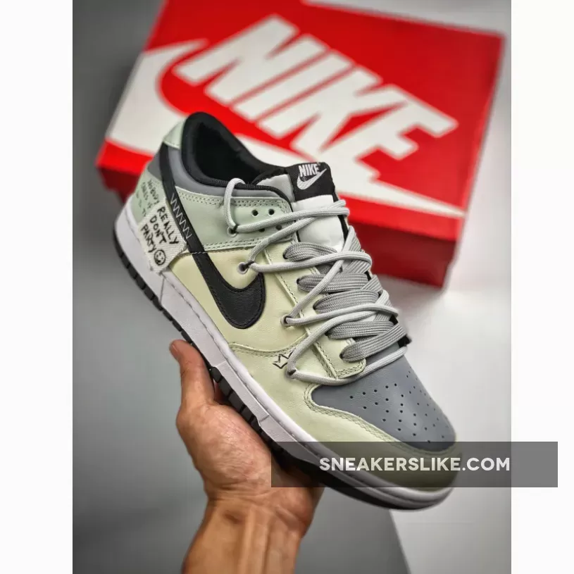 Custom Nike Dunk Low White Grey Black Restock