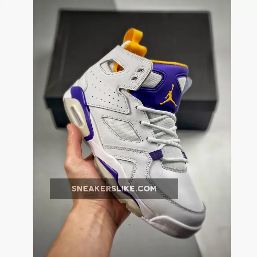 Jordan Flight Club 91 'Lakers' White/Court Purple-University Gold DC7329-105 Flight 91 Jordans