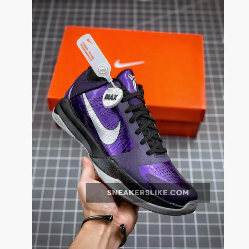 Nike Zoom Kobe 5 Ink/Metallic Silver-Black 386429-500