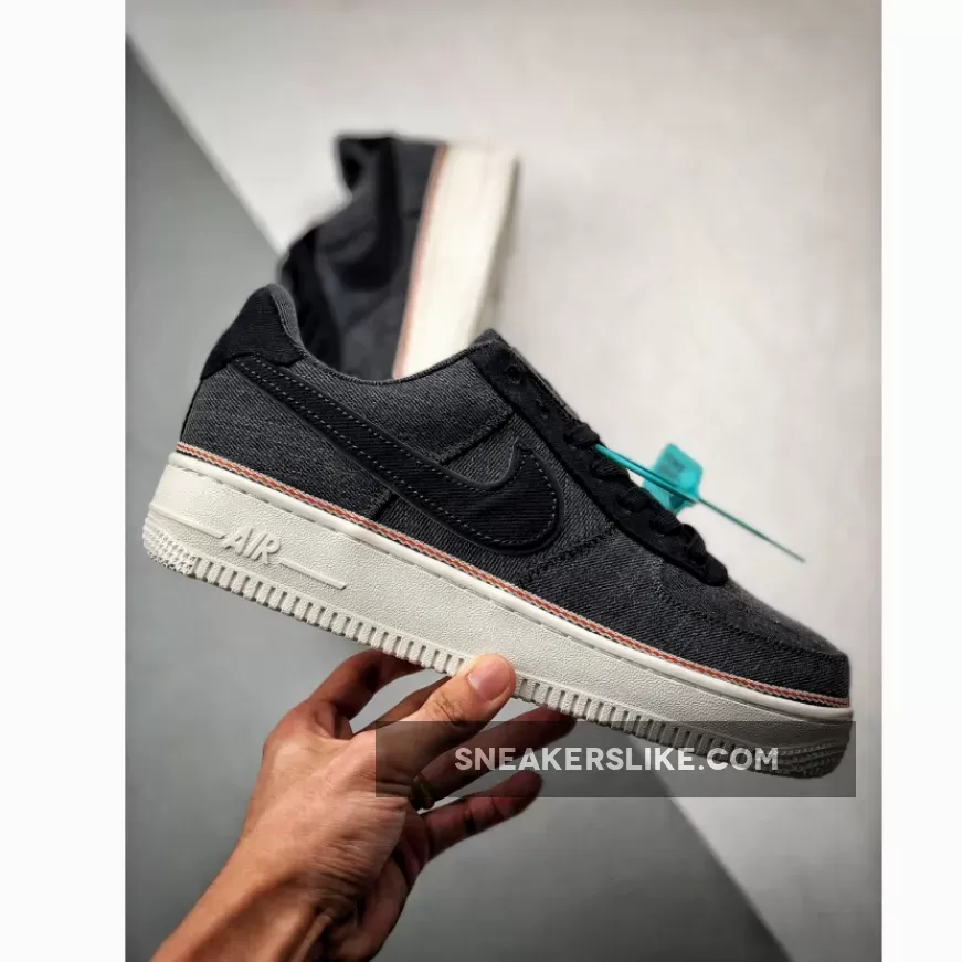 3×1 x Nike Air Force 1 Premium Denim Black / air force 1 black denim