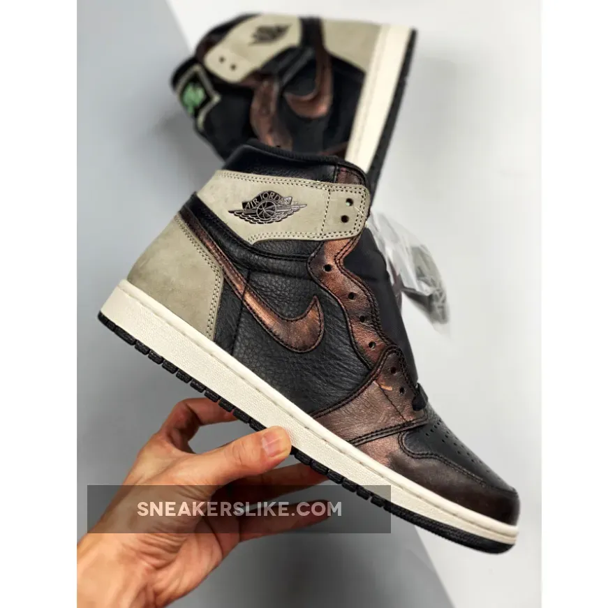 Rust Shadow Jordan 1 / Air Jordan 1 High OG Black/Light Army-Sail-Fresh Mint