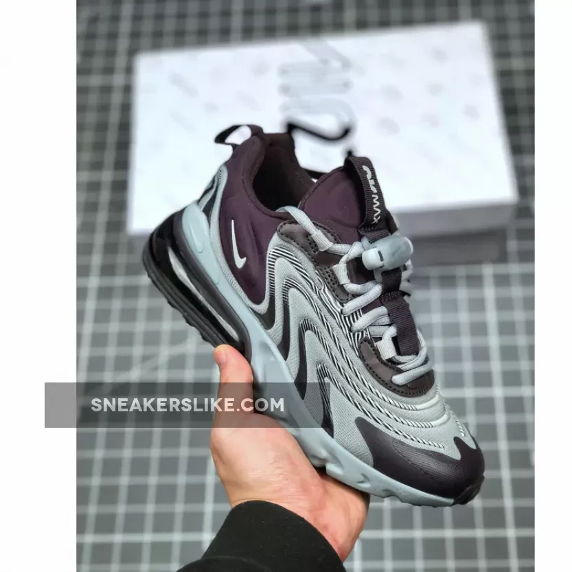 Nike Air Max 270 React ENG Burgundy Grey For Womens CK2595-600 Air Max 270 React Burgundy
