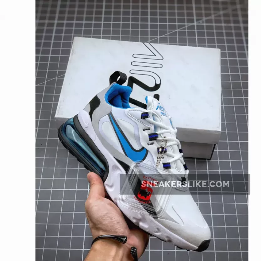 Nike Air Max 270 React White Blue Grey CT1280-101 Outlet