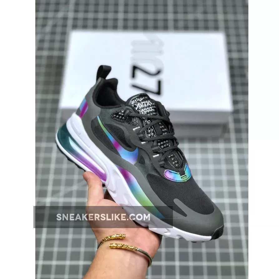 Air Max 270 React 'Bubble Pack' Black/Smoke Grey-Multi Color-White CT5064-001 To Buy