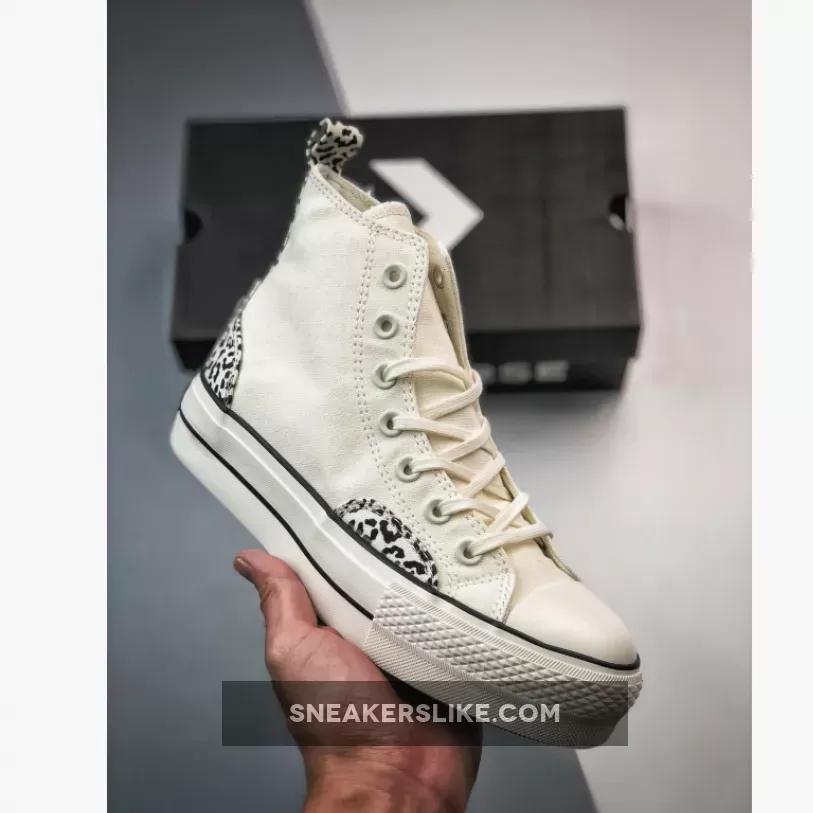 Converse Chuck Taylor Lift Platform High Leopard Egret A03874C Brand New
