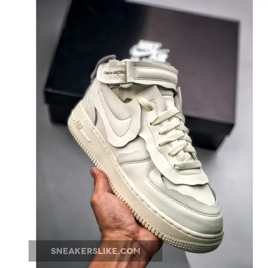 Comme Des Garçons X Nike Air Force 1 Mid White To Buy