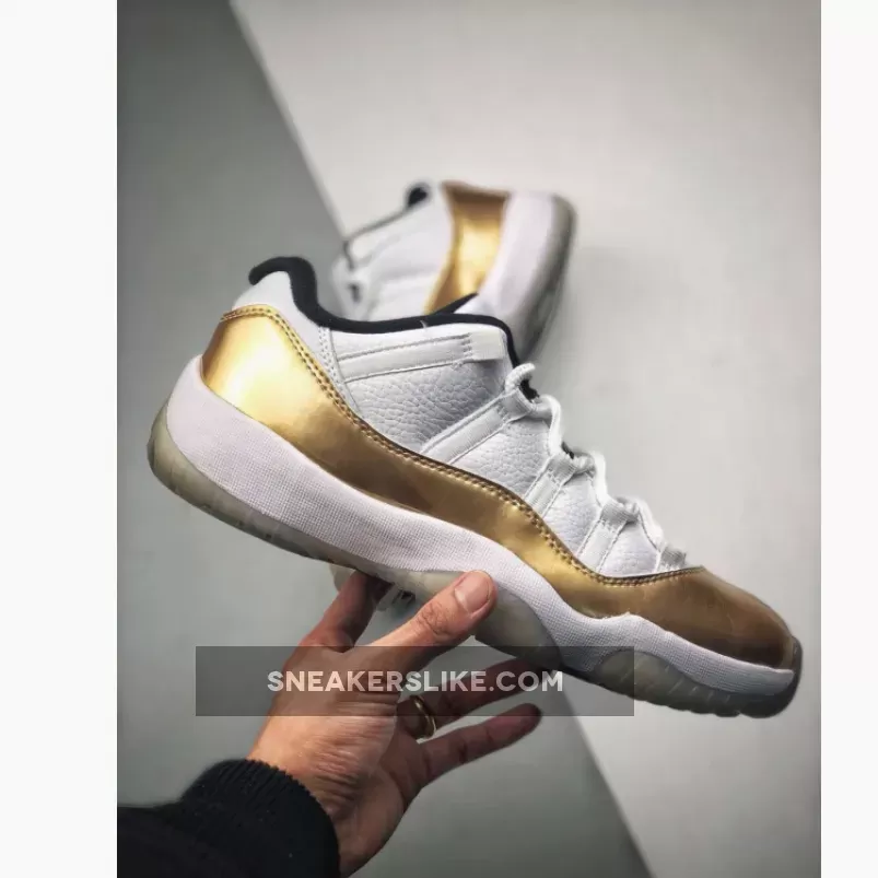 Jordan 11 Low White Gold 528895-103 / jordan 11 metallic gold