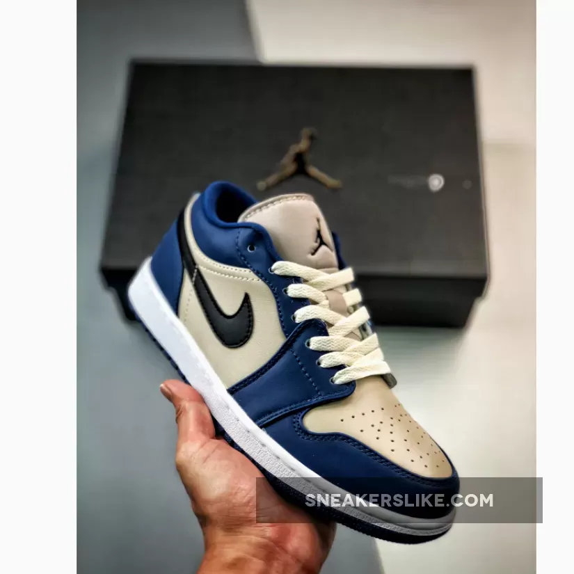 Air Jordan 1 Low 'Georgetown' Navy Grey DC0774-402 - nike georgetown sneakers
