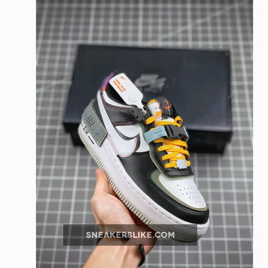 Nike Air Force 1 Shadow 'Fresh Perspective' Black/White-Spiral Sage DC2542-001 #af1 fresh perspective