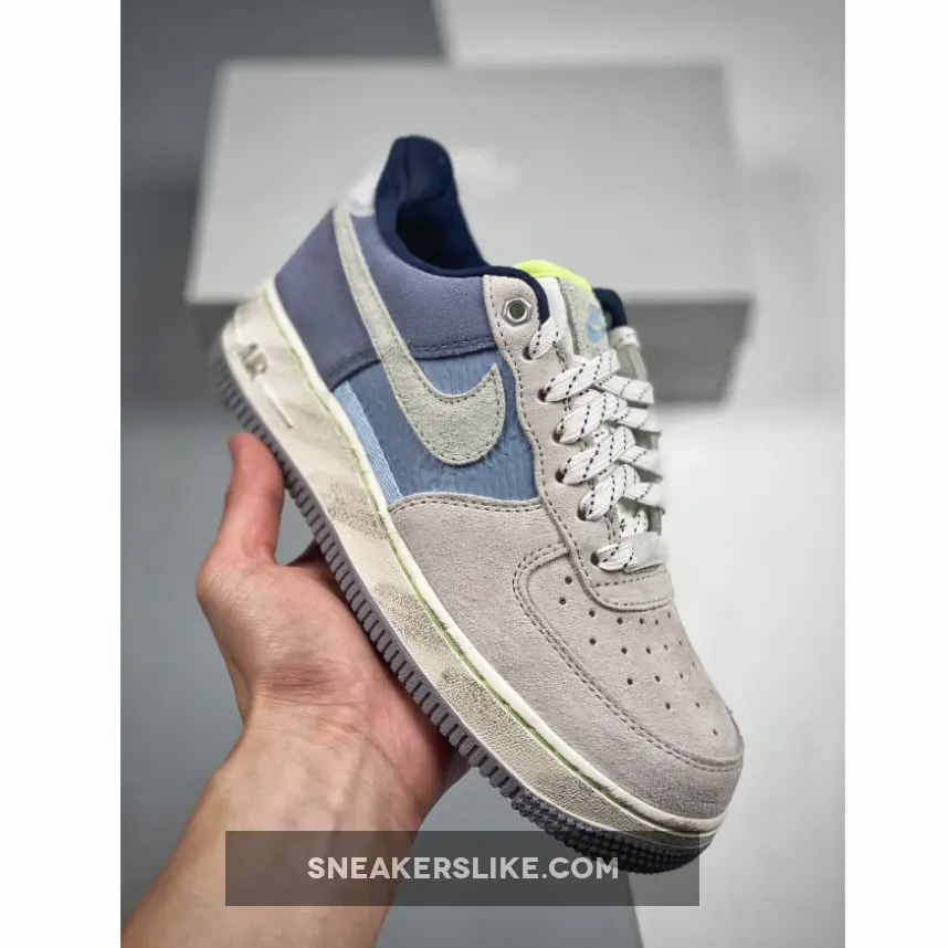 Nike Air Force 1 Low Mountain White Grey Blue For Womens DO2339-114 / air max 1 greystone
