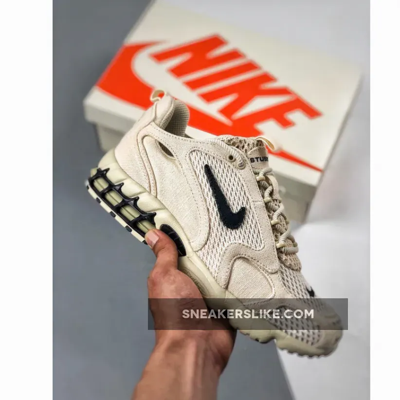 Stussy x Nike Air Zoom Spiridon Caged Fossil/Black CQ5486-200 Stussy X Air Zoom Spiridon Caged 'fossil'