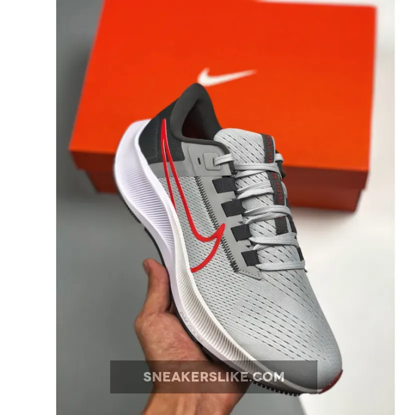 Nike Air Zoom Pegasus 38 Pure Platinum/Wolf Grey/Iron Grey/Chile Red - nike pegasus 38 red
