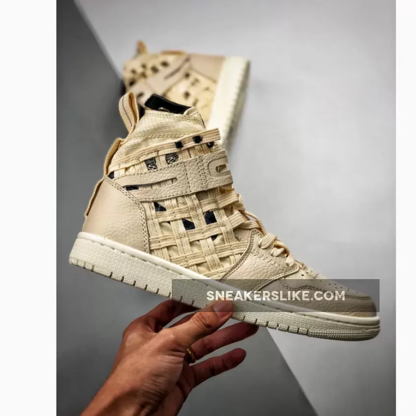 Air Jordan 1 Cargo Light Cream/Club Gold-Sail-Oil Grey CD6757-200 For Sale