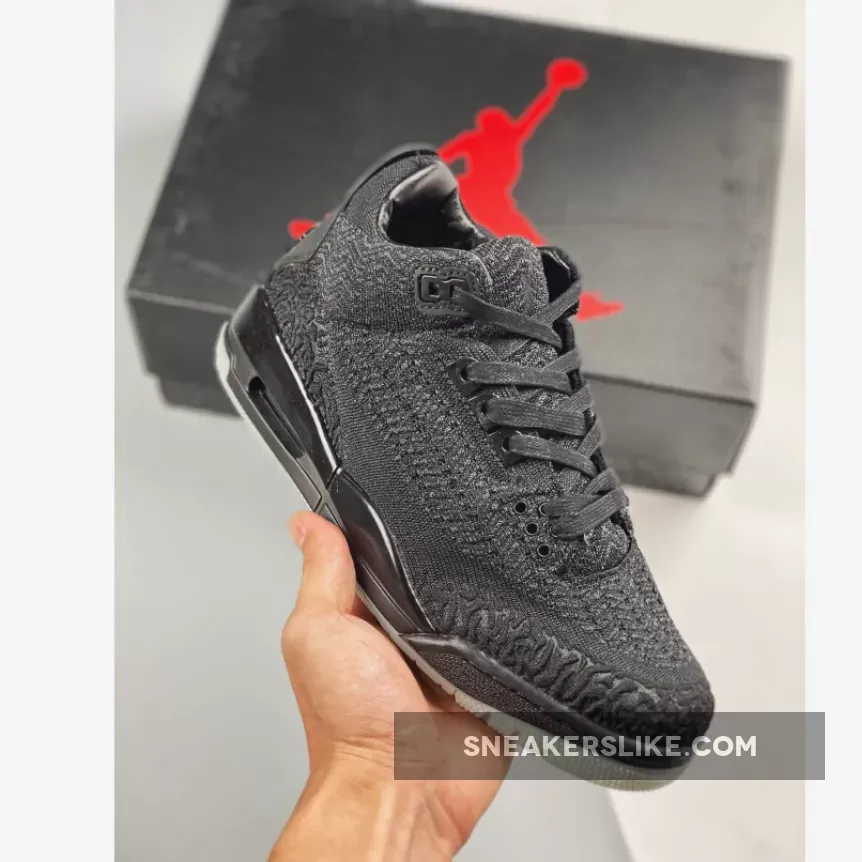 Jordan 3 Flyknit Black AQ1005-001 #jordan 3 retro flyknit black