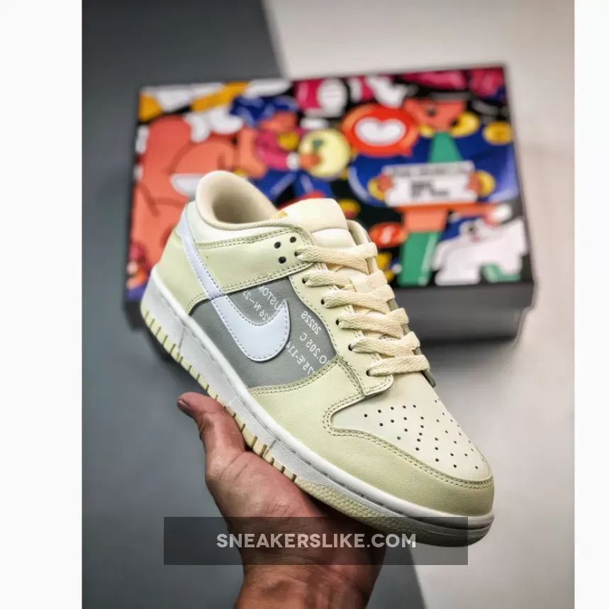 Custom Nike Dunk Low Coconut Milk Grey #coconut cream dunks