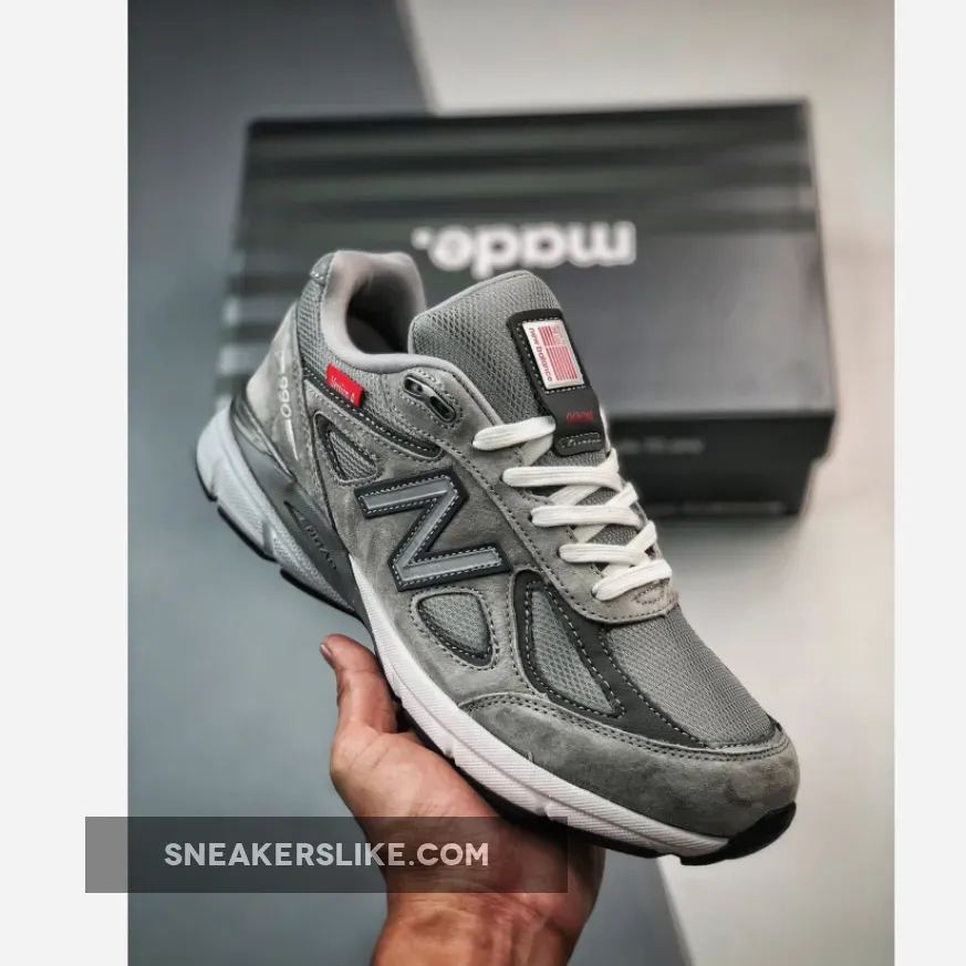 New Balance 990v4 MADE Grey/Red/White
