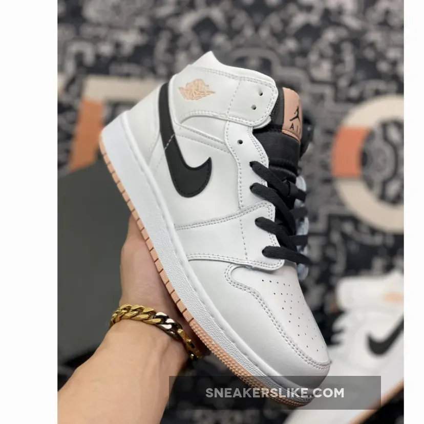 Air Jordan 1 Mid White/Anthracite-Arctic Orange #white/arctic orange/black