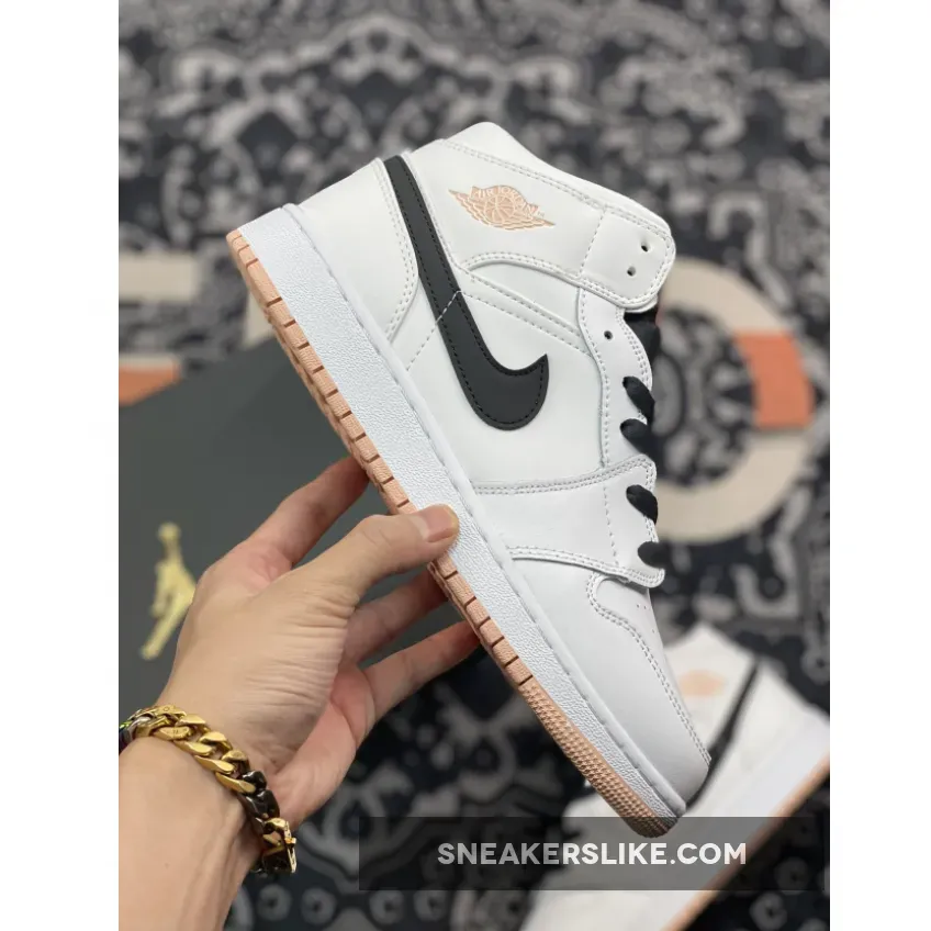 Air Jordan 1 Mid White/Black-Arctic Orange Arctic Orange Jordans