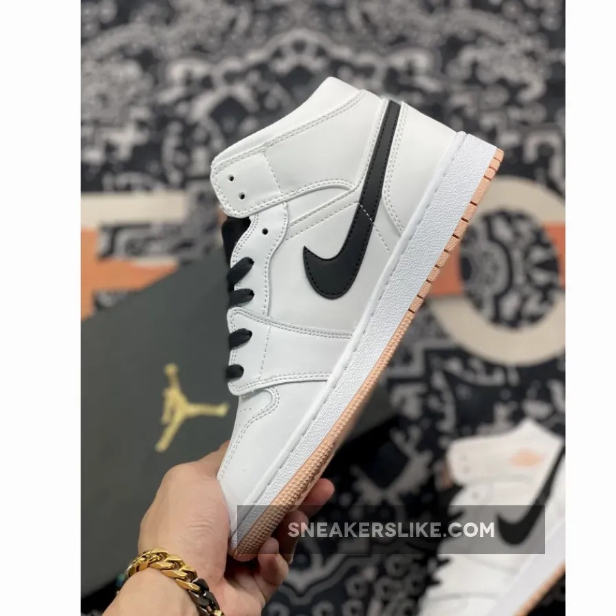 Air Jordan 1 Mid White/Black-Arctic Orange Arctic Orange Jordans