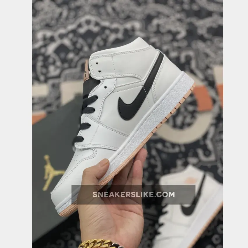 Air Jordan 1 Mid White/Black-Arctic Orange Arctic Orange Jordans