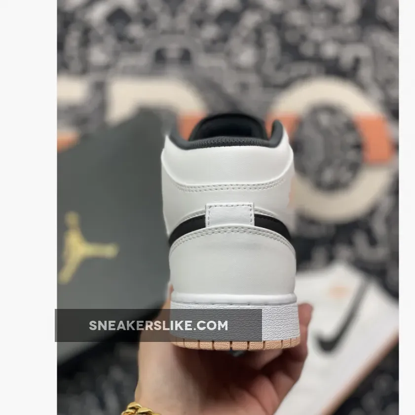 Air Jordan 1 Mid White/Black-Arctic Orange Arctic Orange Jordans