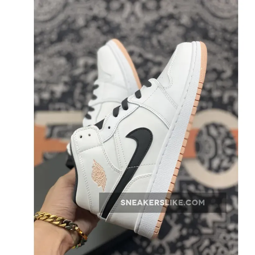Air Jordan 1 Mid White/Black-Arctic Orange Arctic Orange Jordans