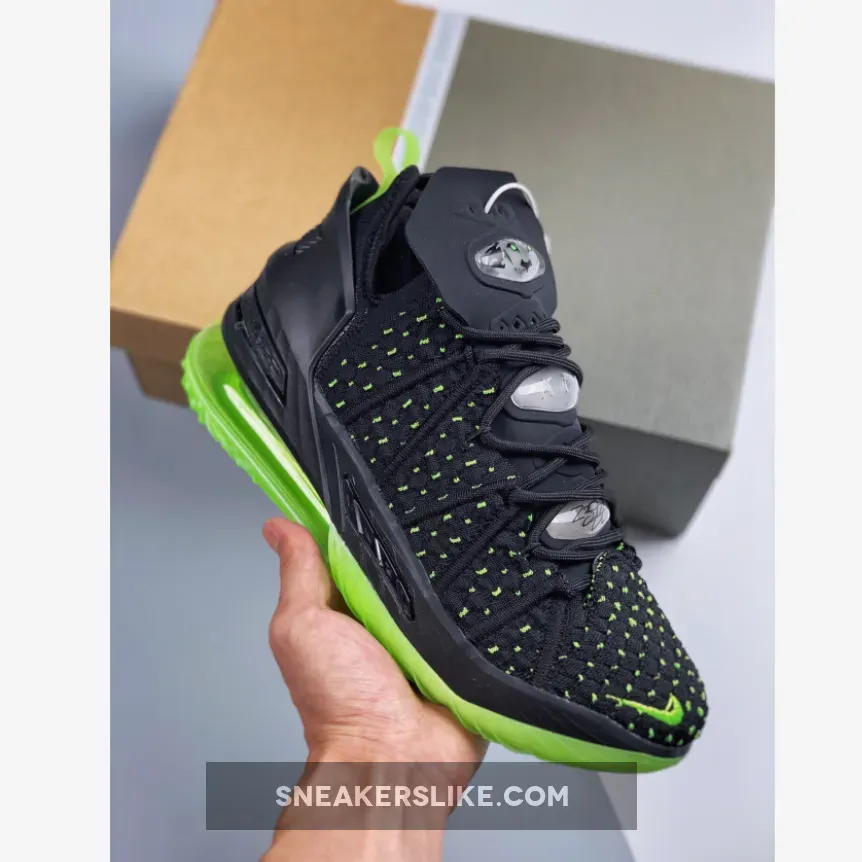 Nike LeBron 18 'Dunkman' Black/Electric Green / lebron 18 electric green