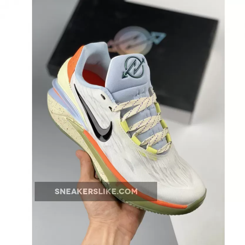 Nike Air Zoom GT Cut 2 White/Black-Ice Blue-Orange - nike element 55
