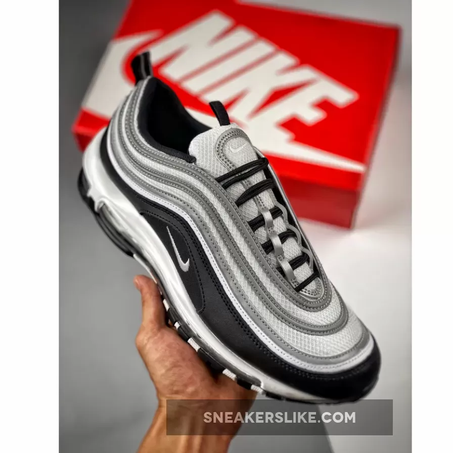 Nike Air Max 97 White Black Silver DM0027-001 reflect silver