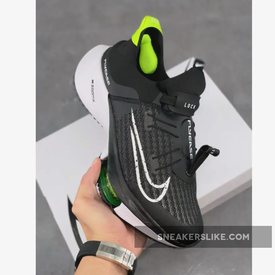 Nike Air Zoom Tempo NEXT% FlyEase Black/White-Volt nike air zoom tempo next sale