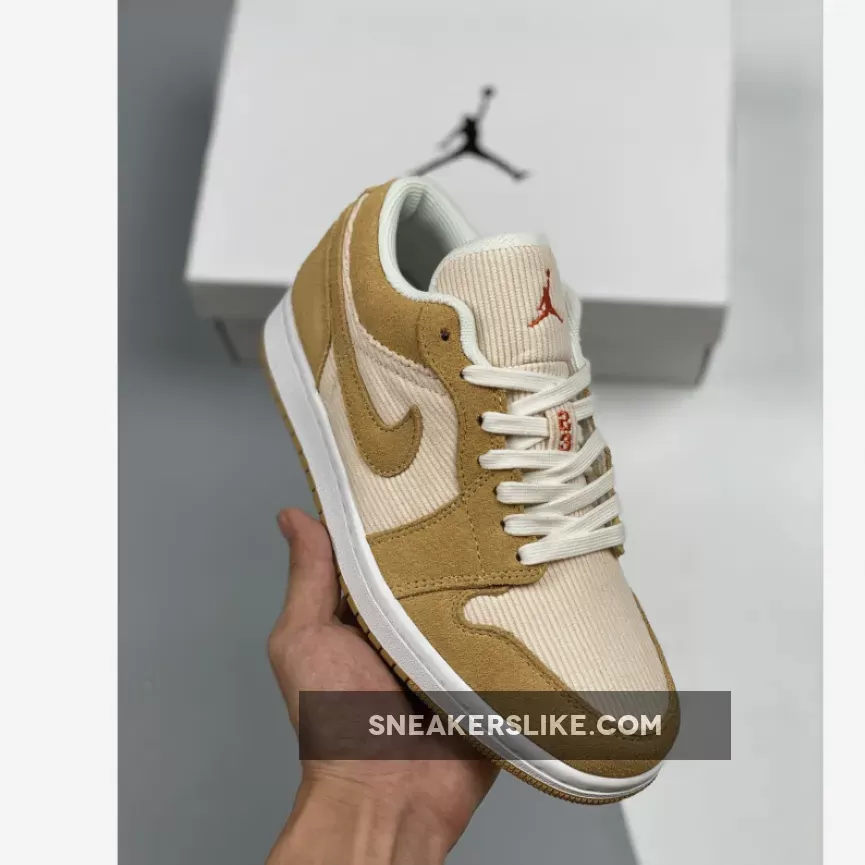 Air Jordan 1 Low Corduroy Suede DH7820-700 orange jordan 1 lows