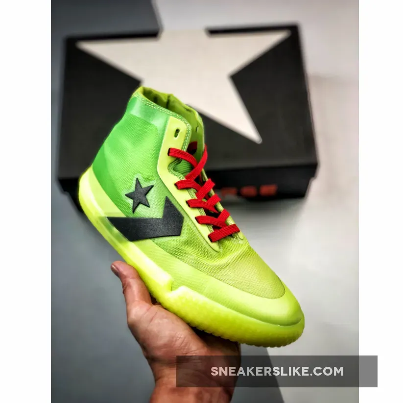 Converse All-Star Pro BB Grinch Bold Lime/Black/Volt Grinch Shoes Converse