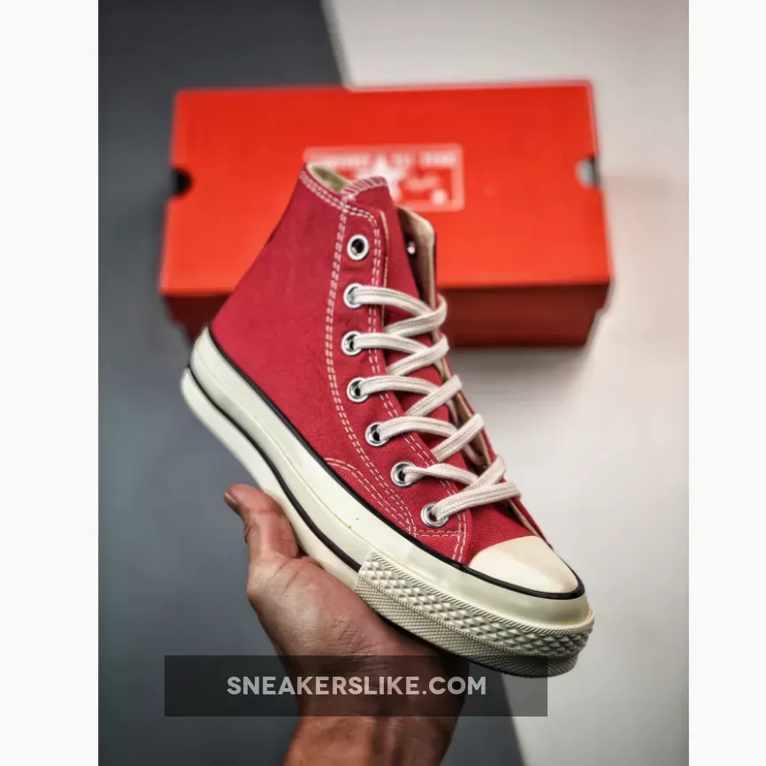 Converse Chuck 70 Vintage Canvas Rhubarb Pie/Egret/Black A05114C / chuck 70 vintage canvas egret