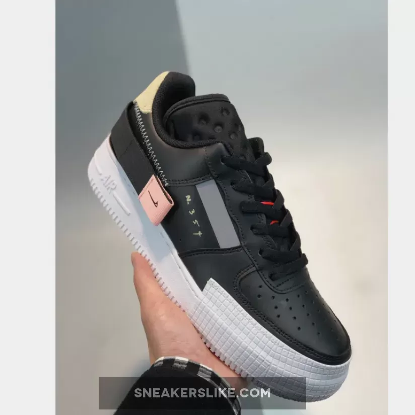 Nike N.354 Air Force 1 Type Black Pink CI0054-001 / af1 n354