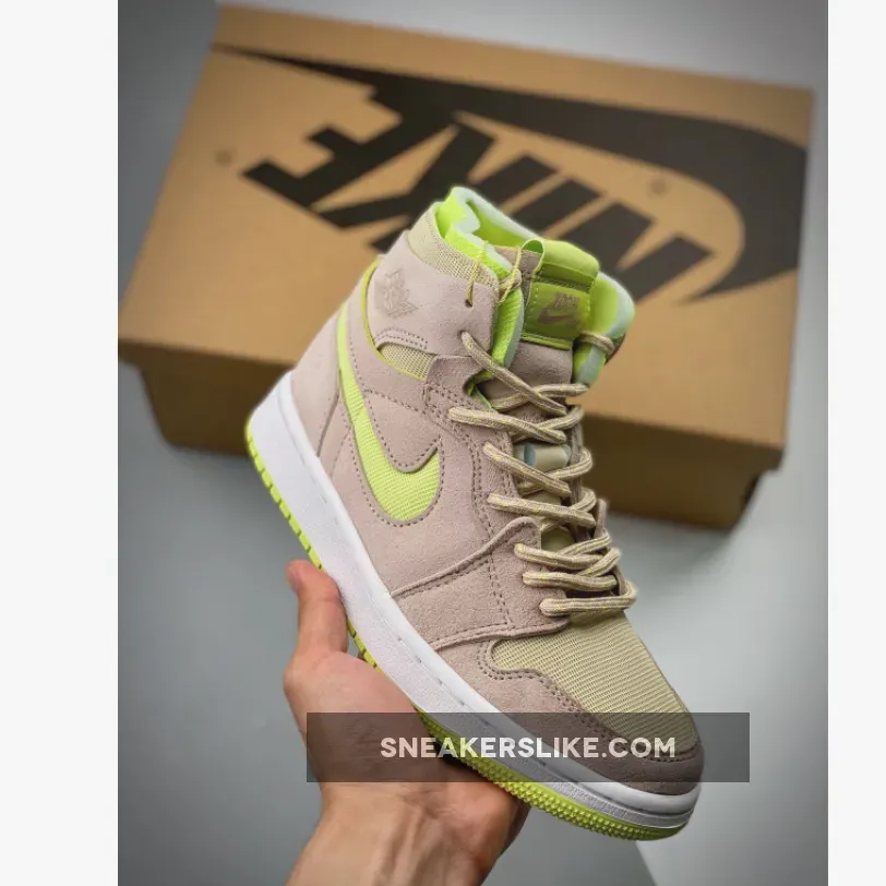 Air Jordan 1 Zoom CMFT Pearl White/Fossil-Lt Lemon Twist jordan 1 high lemon twist