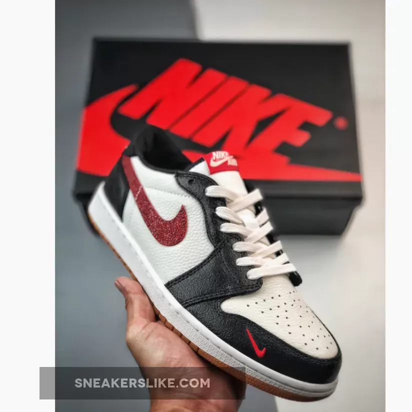 New Releases Air Jordan 1 Low OG Black White Red 1682571484