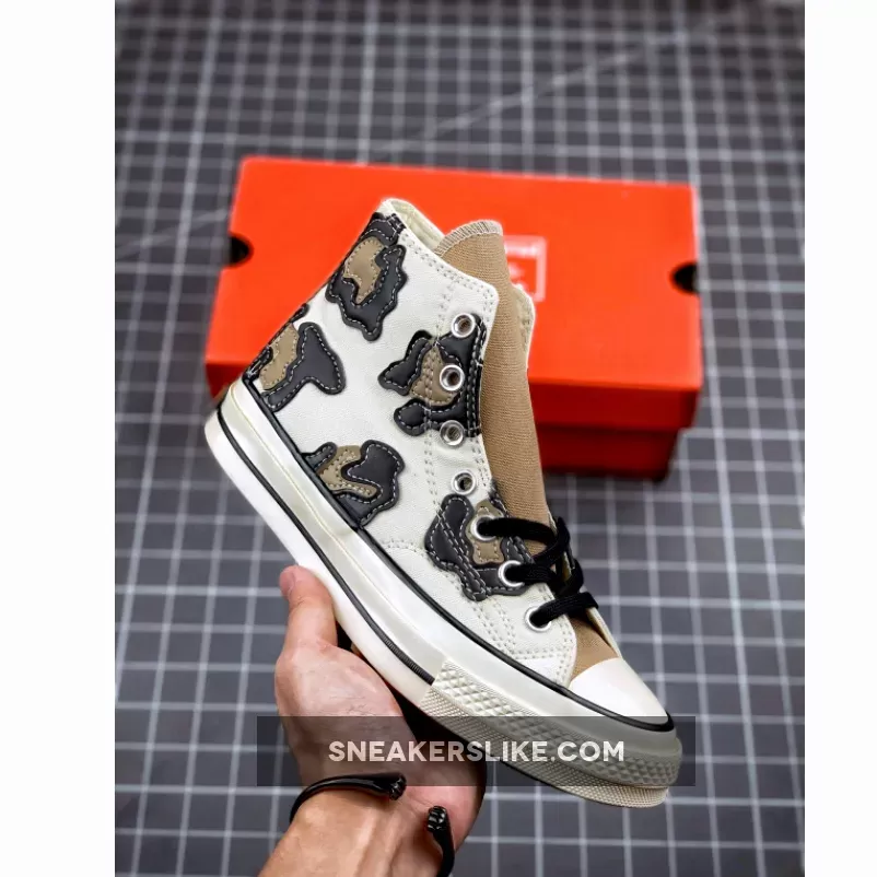 Converse Chuck 70 Hacked Archive High Top Egret Khaki 168904C / goat hacked